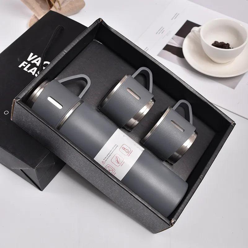 500ml Stainless Steel Vacuum Flask Water Bottle With 2 Extra Cups (160ml)zzz