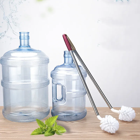 19 Liter Water Bottle Cleaning Brush - Nylon with Long Handle Stick